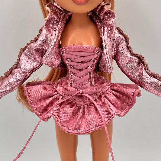 Ruffle Lace up dress