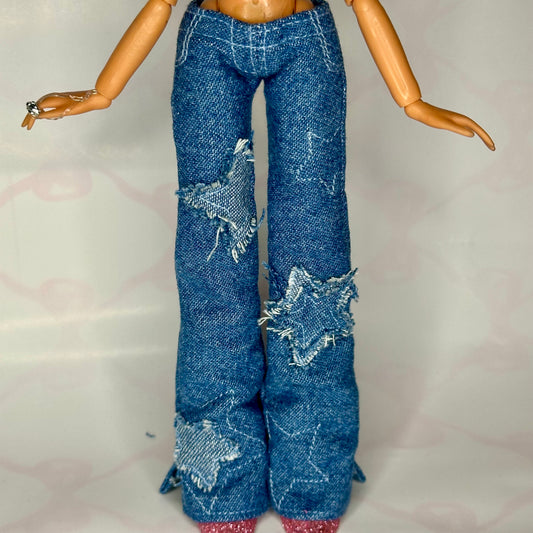 Distressed star jeans⭐️