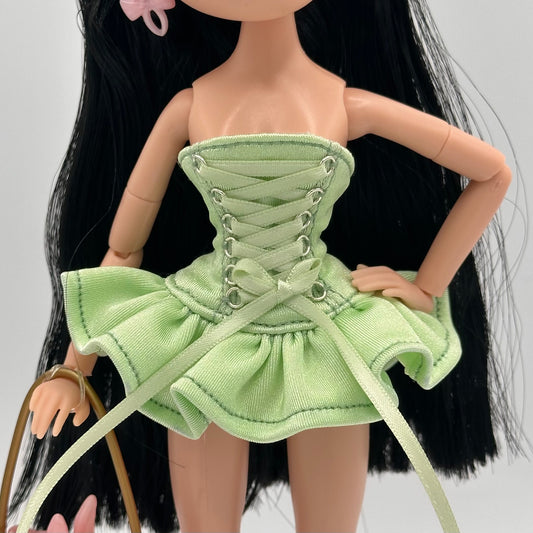 Ruffle Lace up dress